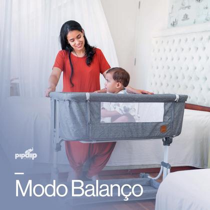 Imagem de Berço Moises Portatil Com Função Balanço e Mosquiteiro Infantil Pipdip