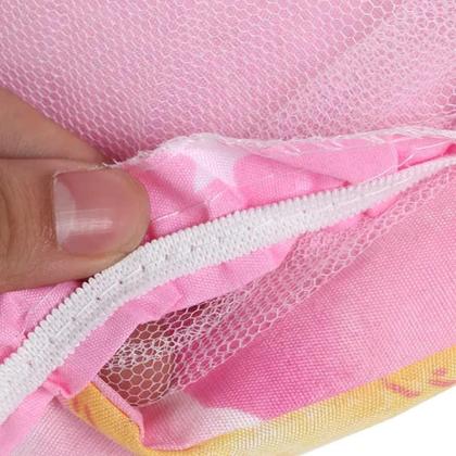 Imagem de Berco Mosquiteiro Barraca Mini Cama Colchonete Bebe Tenda Portatil Colchao Dobravel Ninho Infantil Rosa Meninas