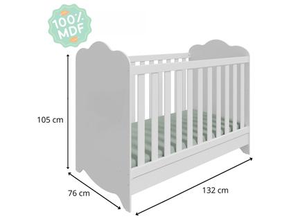 Imagem de Berço Moveis Peroba Clara Americano 3x1 Provençal MDF