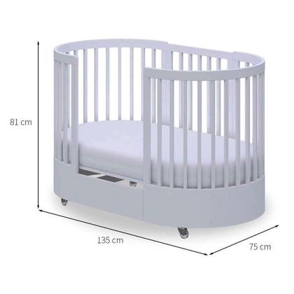 Berço Multifuncional com Colchão Wave Branco - Divicar Imagem de Berço Multifuncional com Colchão Wave Branco