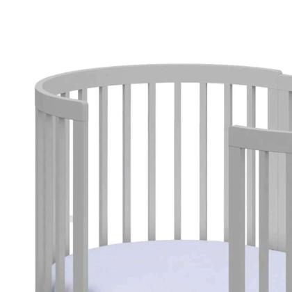 Berço Multifuncional com Colchão Wave Cinza e Branco - Divicar Imagem de Berço Multifuncional com Colchão Wave Cinza e Branco