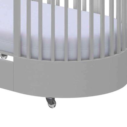 Berço Multifuncional com Colchão Wave Cinza e Branco - Divicar Imagem de Berço Multifuncional com Colchão Wave Cinza e Branco