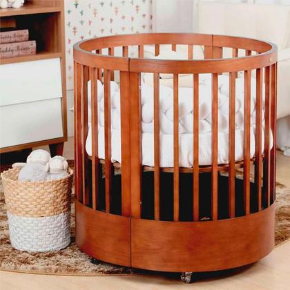 Imagem de Berço Multifuncional com Colchão Wave Mel e Branco