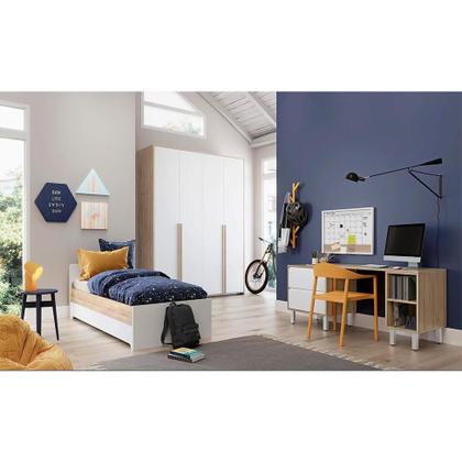 Imagem de Berço Multifuncional Sol e Mar Branco e Carvalho Treviso