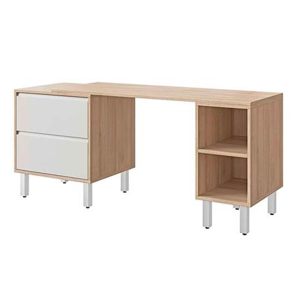 Imagem de Berço Multifuncional Sol e Mar com Colchão Guldi Baby D20 (10x70x130) Branco e Carvalho Treviso