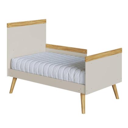 Imagem de Berço Peroba Sky Vira Mini Cama Off White com Amêndoa Infantil