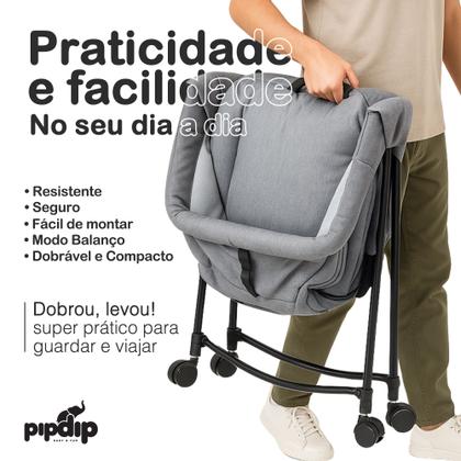 Imagem de Berço Portatil Moises Balanço Mosqueteiro Infantil Dobravel Pipdip