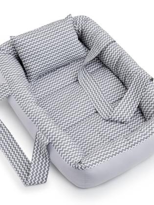 Imagem de Berço Portátil Ninho Redutor Bebê ZIG ZAG CINZA