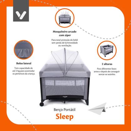 Imagem de Berço Portátil Sleep Voyage - Rosa
