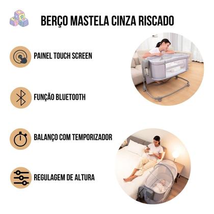 Imagem de Berço Techno Portátil 4 Em 1 Com Bluetooth Balanço Automático Mastela