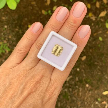 Imagem de Berilo Amarelo Baguete Retangular 3,59ct