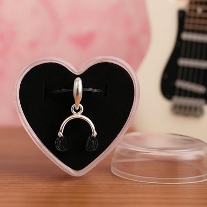 Imagem de Berloque Charms Prata Legitima 925 Fone Musica
