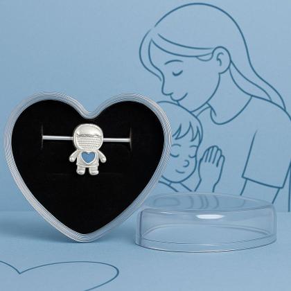 Imagem de Berloque Charms Prata Maciça 925 Para Pulseira Menino