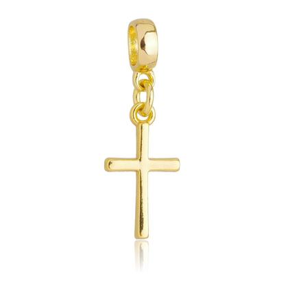 Imagem de Berloque Crucifixo Cruz a Banhado a Ouro 18k