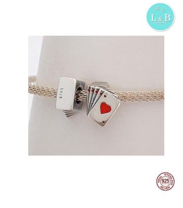 Imagem de Berloque I LOVE JOGO DE CARTAS em Prata S925 para pulseiras modelo Pandora ou Vivara