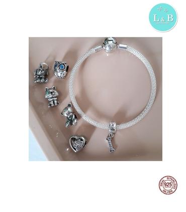 Imagem de Berloque I LOVE MY DOG em Prata S925 para pulseiras modelo Pandora ou Vivara