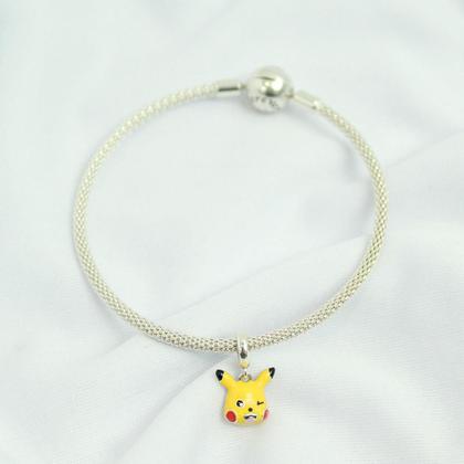 Imagem de Berloque Pingente Pikachu Em Prata Compatível Pandora Vivara