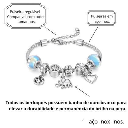 Imagem de Berloques De Prata Desenhos Coruja Coração Pingentes Cores