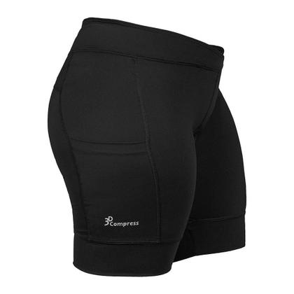 Imagem de Bermuda 3D Compress TD Preto Feminino com Bolso Externo