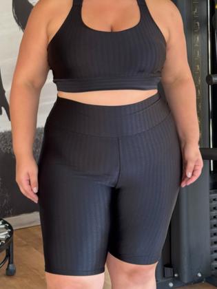 Imagem de Bermuda 3D Poliamida Plus Size Moda Fitness