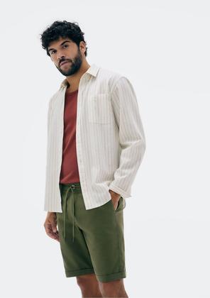 Imagem de Bermuda Básica Masculina Em Sarja Com Elastano