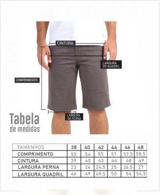 Imagem de Bermuda Básica Masculina Ixória Sarja Iron Branca