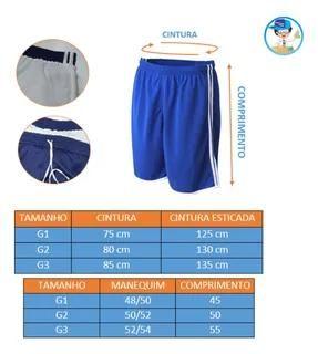 Imagem de Bermuda Calção Para Academia Plus Size Kit 5 Peças G1 A G3