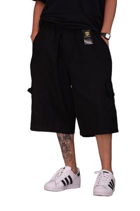 Bermuda Cargo Sarja Skate e Casual Folgada - Sarja real Imagem de Bermuda Cargo Sarja Skate e Casual Folgada