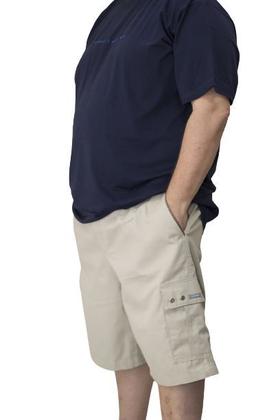 Imagem de Bermuda Cargo Slagbaai Plus Size Brim Cintura de Elástico até 175cm Ref 1005