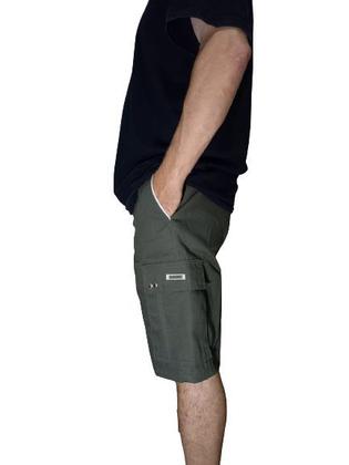 Imagem de Bermuda Cargo Slagbaai Plus Size Brim Cintura de Elástico até 175cm Ref 1005