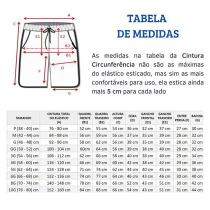 Imagem de Bermuda Cargo Slagbaai Plus Size Brim Cintura de Elástico até 175cm Ref 1005