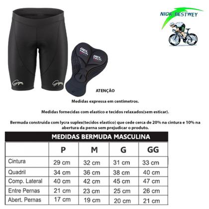 Imagem de Bermuda Ciclismo Gel Dupla Camada Alta Densidade Tecido Antibacteriano Performance