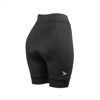 Imagem de Bermuda de Ciclismo Feminina com Forro de Espuma Tam. P Preto Proteção UV30+ Confortável Corrida Treino Academia - VB057