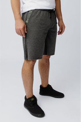 Imagem de Bermuda de Moletom Efeito Jeans com Estampa Alto Relevo no Bolso Frontal