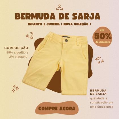 Imagem de Bermuda De Sarja Infantil Juvenil  Veste Bem