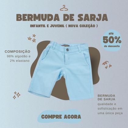 Imagem de Bermuda De Sarja Infantil Juvenil  Veste Bem