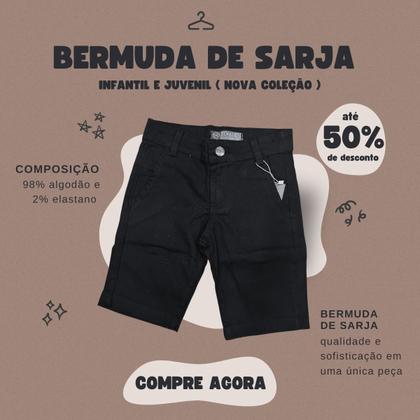 Imagem de Bermuda De Sarja Infantil Juvenil  Veste Bem