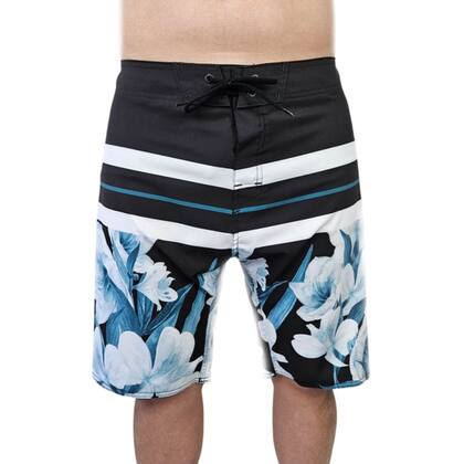 Imagem de Bermuda de Surf Masculina Azul com Estampa Floral Spring Blossom