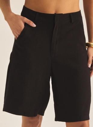 Imagem de Bermuda Feminina Alfaiataria Com Bolsos Faca 43100720 Sommer Preto