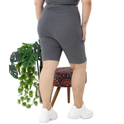Imagem de Bermuda Feminina Suplex Shorts Com Bolso Lateral Plus Size 3039A