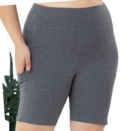 Imagem de Bermuda Feminina Suplex Shorts Com Bolso Lateral Plus Size 3039A