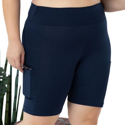 Imagem de Bermuda Feminina Suplex Shorts Com Bolso Lateral Plus Size 3039A