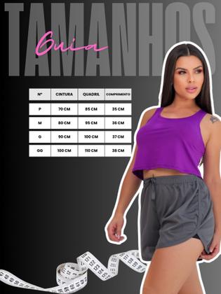 Imagem de Bermuda Fitness com Forro Short Cós Elástico Leve e Confortável Para Treinos e Esportes