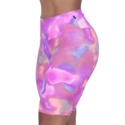 Imagem de Bermuda fitness feminina suplex light poliamida tie dye orbis