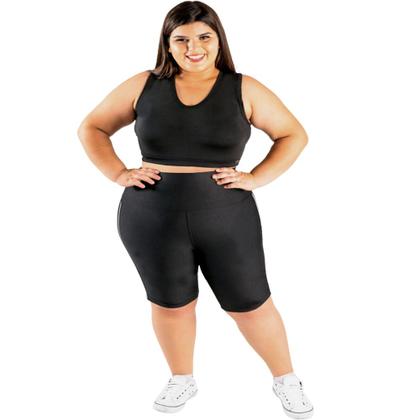 Imagem de Bermuda Fitness Modeladora com Faixa Moda Feminina Plus Size