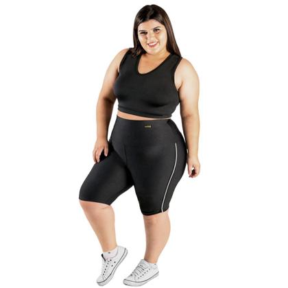 Imagem de Bermuda Fitness Modeladora com Faixa Moda Feminina Plus Size