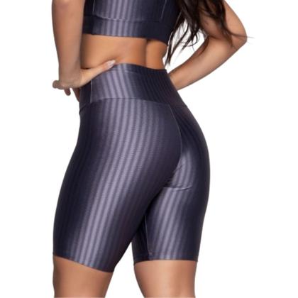 Imagem de Bermuda Fitness New Zig 3D WLS Modas Kit Com Duas Cores Poliamida Cós Alto Academia Treino