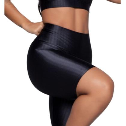 Imagem de Bermuda Fitness New Zig 3D WLS Modas Kit Com Duas Cores Poliamida Cós Alto Academia Treino