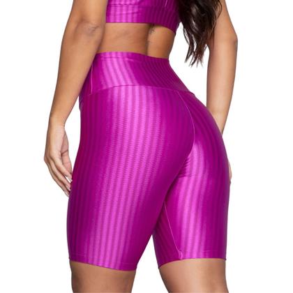 Imagem de Bermuda Fitness New Zig 3D WLS Modas Kit Com Duas Cores Poliamida Cós Alto Academia Treino