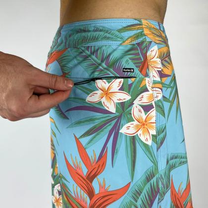 Imagem de Bermuda Hurley Phantom Block Party Renegade 18 Azul